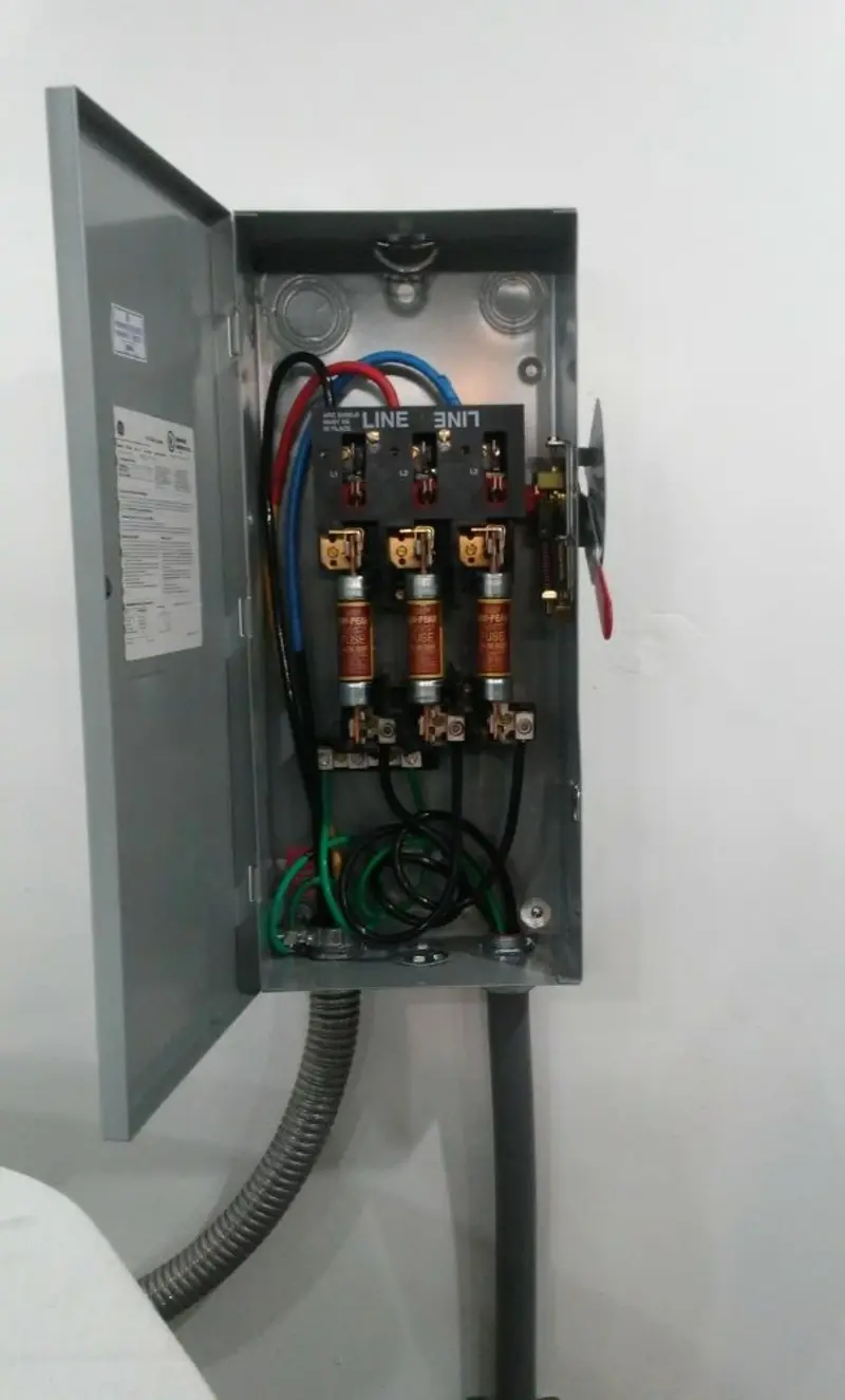 Three-phase disconnect switch installed for Electrical Wiring & Rewiring in East Basin